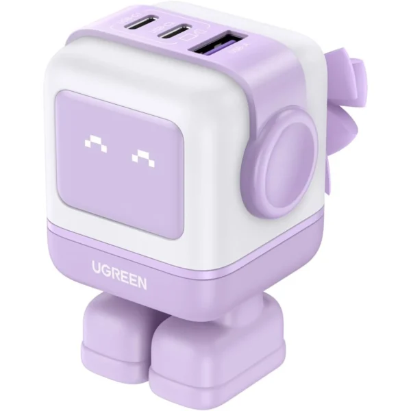 Cargador GaN 65W CD361 35314 | Fast Charger con 1 USB-A + 2 USB-C Color Púrpura Cargador Fast Charge 65W GaN CD361 35314 | Triple Puerto (USB-A + 2 USB-C) en Color Púrpura