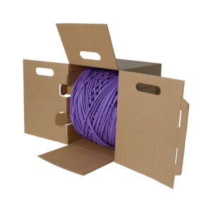 Cable UTP sólido Cat6 24AWG LSZH violeta de 305 metros modelo 9C6L4-E2-RXA para redes de alto rendimiento y baja emisión de humo
