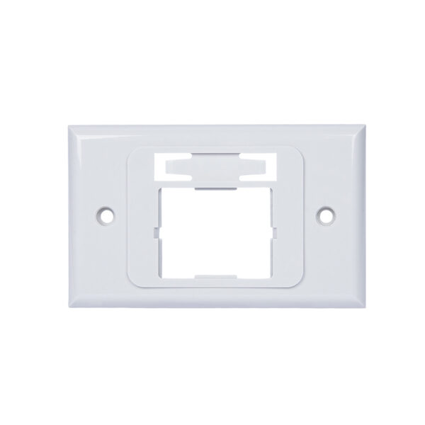 CT2-HFPA-02 Faceplate para Red y Datos Placa multimedia horizontal de 1 módulo serie CT color blanco modelo CT2-HFPA-02 para instalación de red y datos