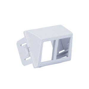 Módulo adaptador angular CTE-MXA-02-02 para 2 jack TERA Cat7A compatible con placas CT en instalaciones de red profesionales