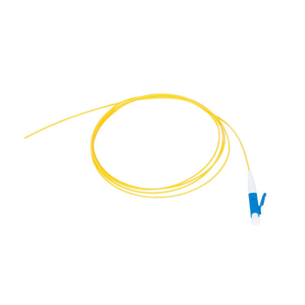 Pigtail de fibra óptica LC monomodo OS2 1 metro con cubierta LSZH modelo FP1B-LCUL-01H para conexiones de alta calidad