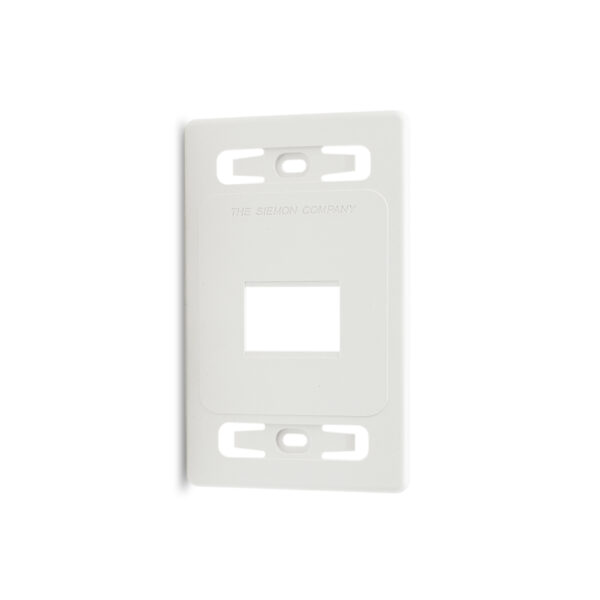 Faceplate vertical de 2 puertos modelo MX-FP-S-02-02B para instalación de conectores de red y datos en pared