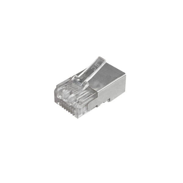 Plug Cat5e blindado modelo PS-8-8 de Siemon para conexiones de red seguras y de alto rendimiento
