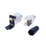 Jack RJ45 Cat7A blindado T7F-01-1 para conexiones de red de alta velocidad y máxima protección EMI