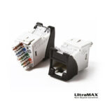 Jack de red RJ45 Cat6 UltraMAX U6-H01NB color negro | Compatible con placas planas y angulares, ideal para redes Gigabit