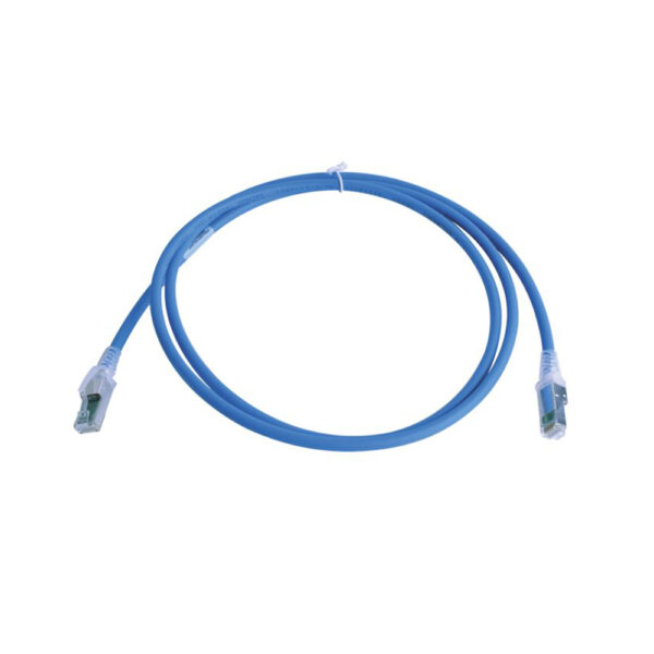 Patch Cord S/FTP RJ-45 Cat6A LSOH 1.5m Azul | Z-MAX ZM6A-S05-06B Patch Cord S/FTP RJ-45 de 4 pares Cat6A LSOH de 1.5 metros color azul modelo ZM6A-S05-06B para conexiones de red de alto rendimiento