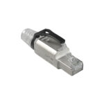 Conector Plug Cat6A MPTL blindado 22-26AWG ZP1-6AS-01B | Incluye bota y latch de protección, presentación bulk