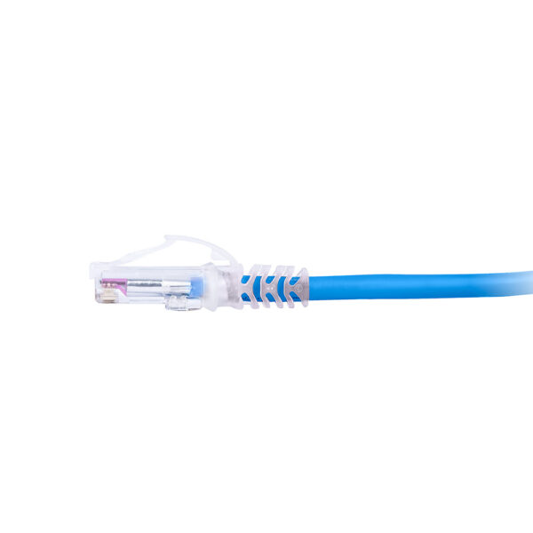 Patch Cord UTP Cat6 LSZH RJ-45 Multifilar 0.9 m Azul – Modelo MC6-03-06B Patch cord UTP Cat6 multifilar RJ-45 LSZH de 0.9 metros color azul modelo MC6-03-06B