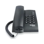 Teléfono Pleno 4080051 negro, teléfono alámbrico básico y confiable para hogar y oficina