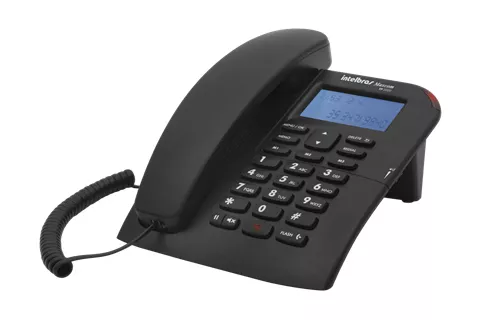 Teléfono alámbrico TP2000 negro con identificador de llamadas CID FSK y DTMF