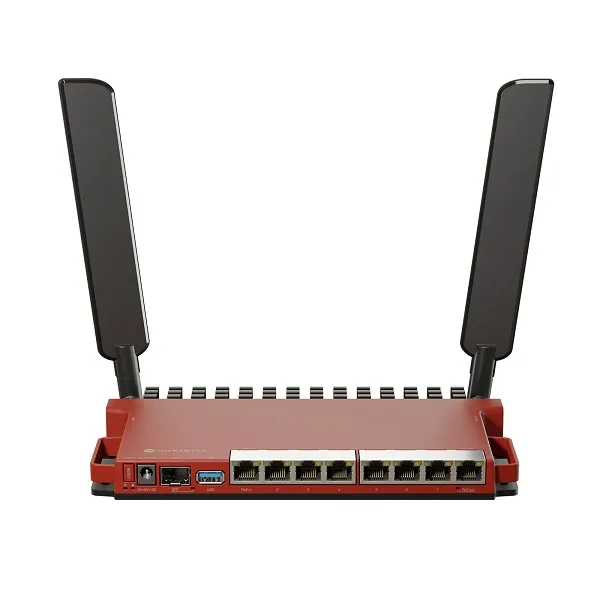 MikroTik L009UiGS-2HaxD-IN – Router Gigabit Dual Core, Wi-Fi 6 2.4 GHz, 8 Puertos LAN y SFP 2.5G Router MikroTik L009UiGS-2HaxD-IN con Wi-Fi 6, 8 puertos Gigabit LAN y puerto SFP 2.5G para redes empresariales
