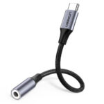 AV142 UGREEN USB Type C to 3.5mm Female Cable 10cm (Gray)