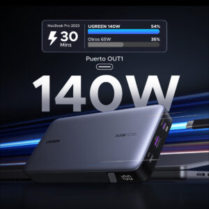 Batería externa UGREEN PB205 25000 mAh 145W carga rápida bidireccional - Image 3