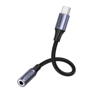 AV142 UGREEN USB Type C to 3.5mm Female Cable 10cm Gray