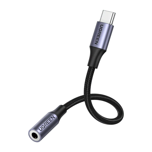 AV142 UGREEN USB Type C to 3.5mm Female Cable 10cm Gray | Cargador/Accesorio Original UGREEN AV142 UGREEN USB Type C to 3.5mm Female Cable 10cm Gray