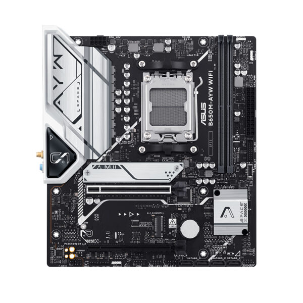 Placa Madre ASUS B650M-AYW WiFi DDR5 mATX – Alto Rendimiento y Conectividad Avanzada Motherboard ASUS B650M-AYW WiFi DDR5 formato micro ATX para PC moderno