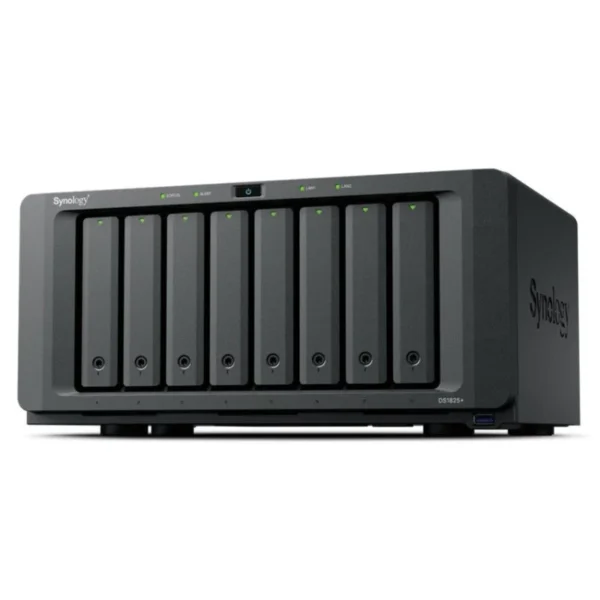 NAS Synology DiskStation DS1825+ - NAS Synology DiskStation DS1825+ de 8 bahías, AMD Ryzen V1500B, 8 GB DDR4 ECC, 2× 2.5GbE, M.2 NVMe