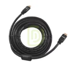 Cable HDMI negro enrollado