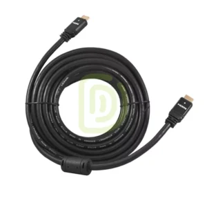 Cable HDMI negro enrollado