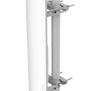Antena blanca montada en soporte
