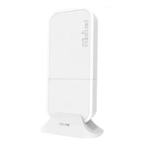 Router blanco de la marca MikroTik