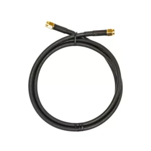 Cable coaxial negro con conectores