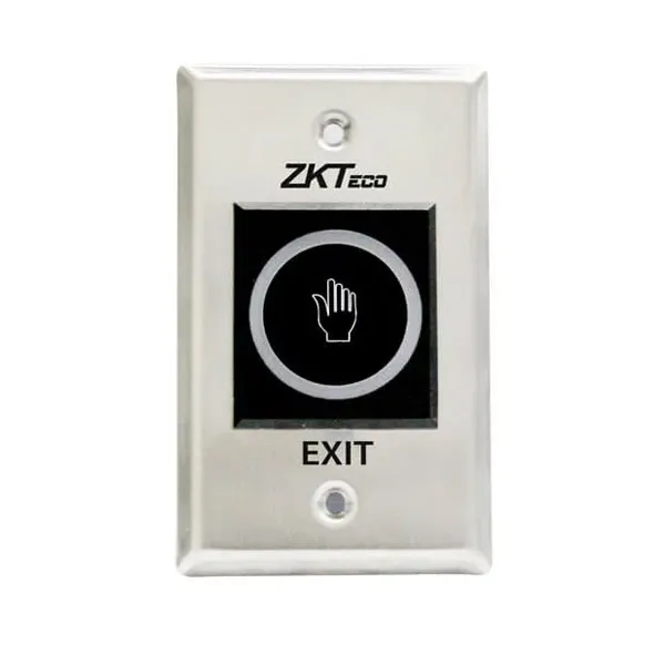 Botón de salida Zkteco TLEB102 - Botón de salida sin toque rectangular metálico tecnología óptica Zkteco TLEB102, Eco