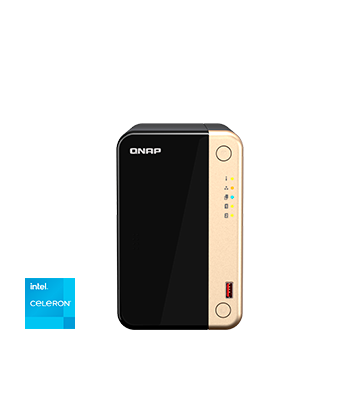 6894720086 Servidor NAS QNAP TS-264-8G - Servidor NAS QNAP de 2 bahías tipo torre, 4-core 2.9GHz 8GB RAM | TS-264-8G