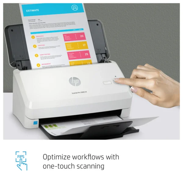6FW07A SCANNER HP ScanJet Pro 3000 s4 , USB, C/Aliment hojas