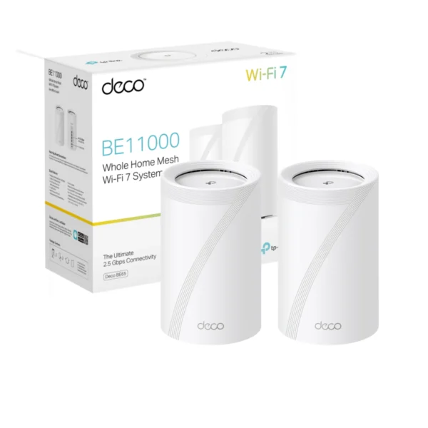 DECO Tp-link Sistema MESH WIFI7 - DECO BE65(2-PACK) TP-LINK SISTEMA MESH WIFI7 TRI BAND BE11000