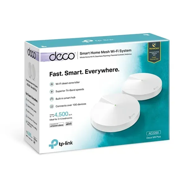 DECOM9PLUS2PACK-ima1712082459315 Liquidacion - deco M9 PLUS(2-PACK) tp-link deco wi-fi 5 mesh / AC2200 tri-band DECO M9 PLUS(2-PACK)