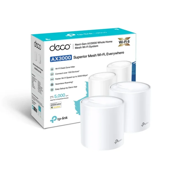 DECO x60 Tp-link Sistema MESH WIFI6 DECO x60(2-pack) - DECO X60(2-PACK) TP-LINK SISTEMA MESH WIFI6 DUAL BAND AX5400