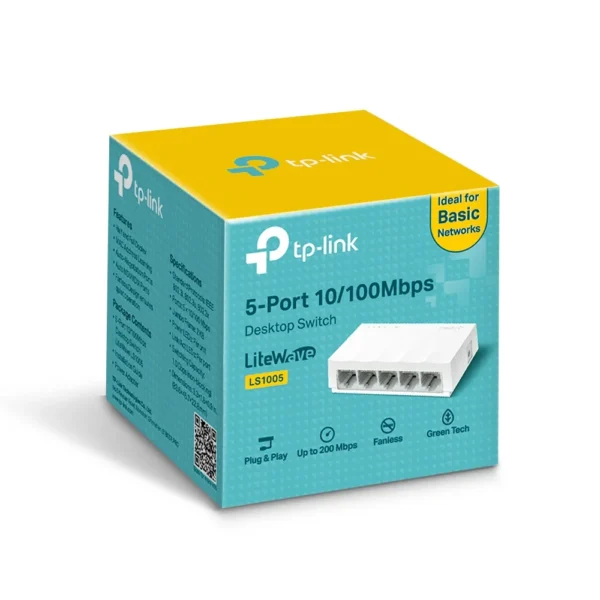 LS1005-image-0-1724966038370 Switch Tp-link LS1005 - LS1005 SWITCH TP-LINK NO ADMINISTRABLE LITEWAVE 5 PUERTOS 10/100