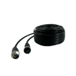 Cable negro con conectores en extremos