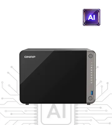 nas-de-6-bahiasts-ia642-8g-minii Servidor NAS QNAP TS-AI642 - Servidor NAS QNAP de 6 bahías tipo torre con IA, 8-core (4 de 2.2 GHz / 4 de 1.8 GHz) 8GB | TS-AI642