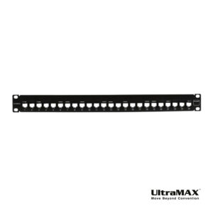 UPN-F1-24E-RS Patch Panel Modular 24 Puertos UltraMAX Cat6 (Vacio). Requiere Jacks U6-P00NB)