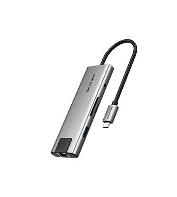 Adaptador-Hub-de-USB-C-a-HDMI-USB-A-SD-TF-PD-RJ45-AUDIO-3.5---CABLETIME---HB03G--mini Adaptador Hub de USB C a HDMI USB A SD TF PD RJ45 AUDIO 3.5 CABLETIME HB03G mini