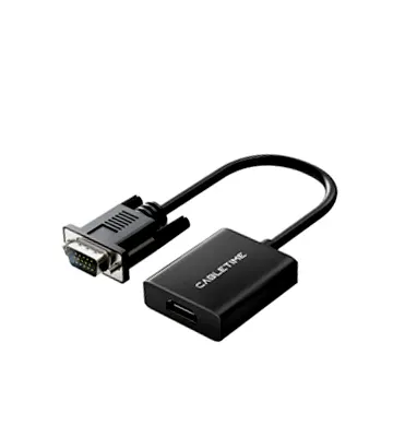 Adaptador-de-VGA-macho-a-HDMI-hembra---CABLETIME--CP54B-mini Adaptador de VGA Cabletime CP54B - Adaptador de VGA macho a HDMI hembra - CABLETIME | CP54B
