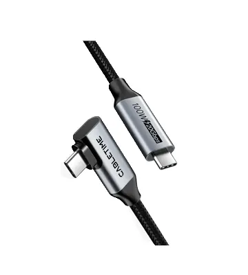 Cable USB C 90 a USB C recto 100W de 1M CABLETIME CU24H mini