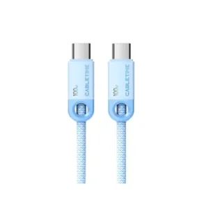Cable USB-C Trenzado 100W de 1M (Celeste) - CABLETIME | CUP0H - Image 1