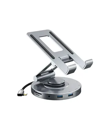 Soporte Hub Cabletime CB02G - Soporte Hub para Ipad Pro USB-C a HDMI, USB-A, USB-C, SD, TF, PD,  Audio 3.5mm - CABLETIME | CB02G