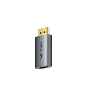 CP21A Adaptador de DisplayPort macho a HDMI hembra 4K 60Hz - CABLETIME 1 Adaptador de DisplayPort macho a HDMI hembra 4K 60Hz - CABLETIME | CP21A