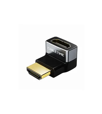 Adaptador HDMI Cabletime CP42G - Adaptador HDMI macho a HDMI hembra 8K 60Hz ángulo de 270° - CABLETIME | CP42G