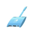 adaptador hub de usb c a hdmi usb a pd 100w azul cabletime cb40u