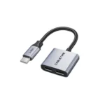 adaptador usb c macho a puerto de usb c de audio y pd de 60w cabletime cpa2g