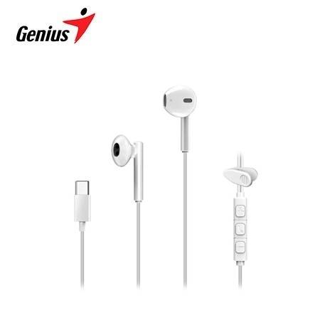 img_0030614_0 Audifono c/microf. genius HS-M366 in-ear usb-c 14.2MM clip giratorio white (31710033401 31710033401