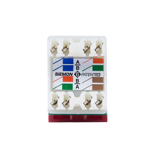 Jack RJ-45 Siemon mx6-f03b - Jack RJ-45 Cat6 MAX Plano Rojo