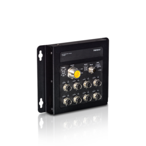 Switch industrial TRENDnet de 8 puertos M12, 1 puerto M23 y 1 M12 de 5 pines | TI-TPG80 – vista 2