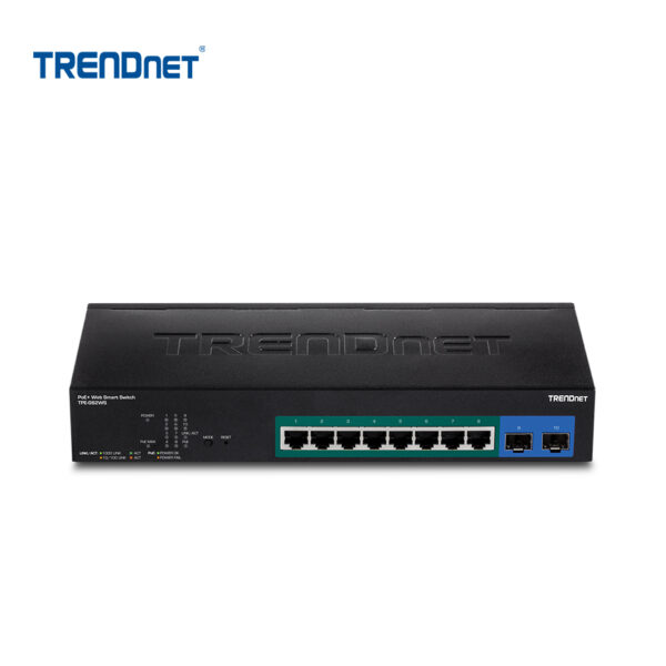 Switch administrable TRENDnet de 8 puertos Gigabit PoE+ y 2 SFP | TPE-082WS Switch administrable TRENDnet TPE-082WS