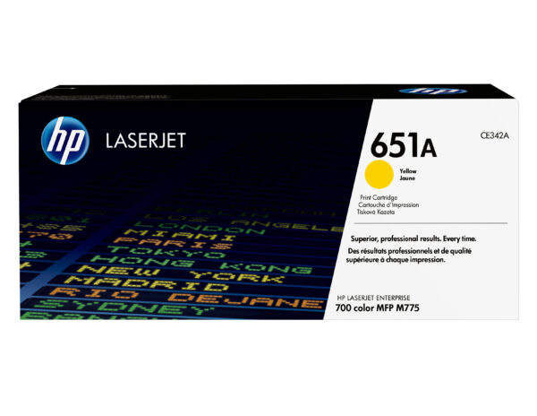 Tóner HP 651A Amarillo original CE342A para LaserJet Enterprise 700, 16.000 páginas Tóner HP 651A - Tóner HP 651A Amarillo original CE342A para LaserJet Enterprise 700, 16.000 páginas